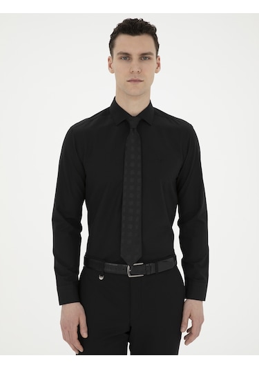 Pierre Cardin Erkek Siyah Gömlek Basic 50285562-vr046 Siyah