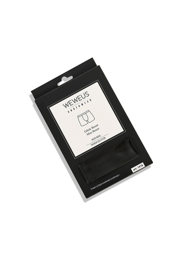 Weweus Siyah Micro Modal Premium Erkek Boxer 1418 Siyah