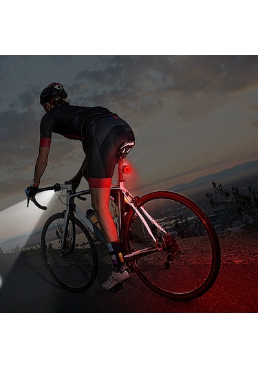 Symbee 16 Led'li Ip65 Su Geçirmez Şarjlı Bisiklet Arka Feneri, 3 Aydınlatma Modu İle Outdoor Sürüş Güvenliği - 21g Hafif, Kolay Kurulum Siyah