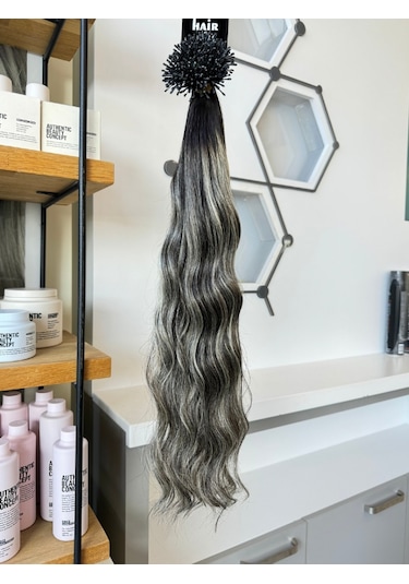 Hairpim Wavy 0.8 Gr Kırçıllı Röfle 50 Adet 70 Cm Hp654 Gri Röfleli