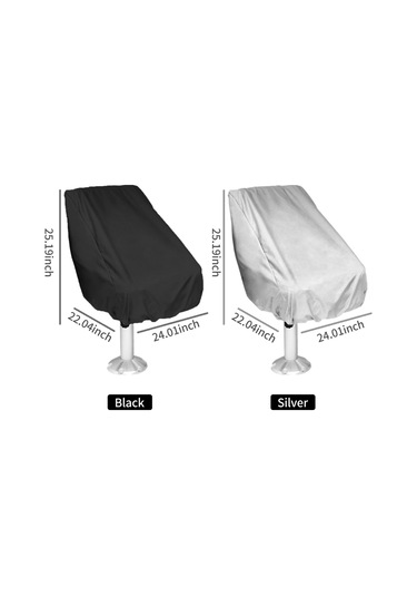 Jeehugo Oxford Kumaş Deniz Botu Koltuk Koruması - Su Geçirmez, Uv Engelleyici, Toz Ve Yağam Koruyucu, Çekmeceli Tasarım 56 61 64/30cm Siyah