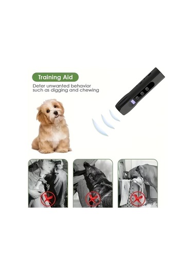 Willowhaven Siyah Taşınabilir Şarj Edilebilir Ultrasonik Köpek Kovucu Led Işıklı