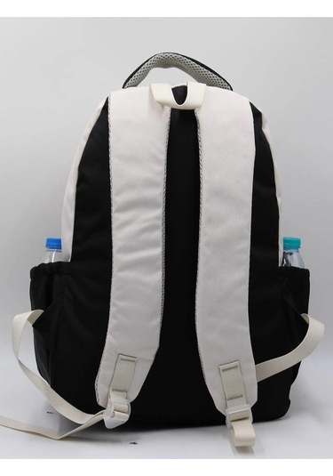 Suya Dayanıklı Okul Çantası Siyah Bej Bej - Siyah Bej - Siyah