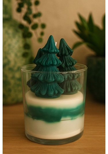 Dekoratif Kokulu Mum Çam Ağacı Çam Mum