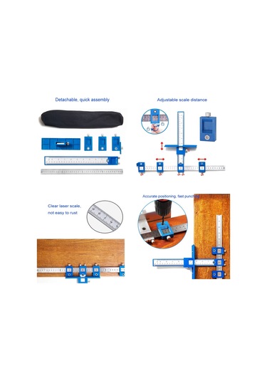 Ağaç İşleme Yardımı Alet Sapı Yumruk Bulucu Dolap Kapı Deliği Açıcı Tüm Alüminyum Alaşımlı