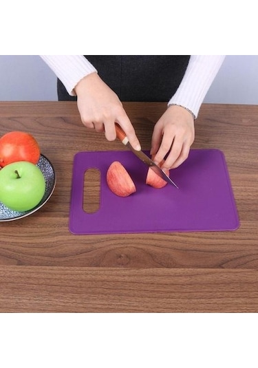 Mavi Mutfak Doğrama Kaymaz Kesme Bloğu Düz Renk Pişirme Plaka Tahtası Aracı