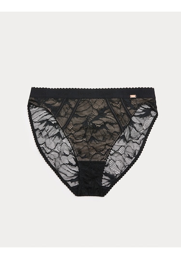 Marks & Spencer Lacewear High Leg Külot Siyah