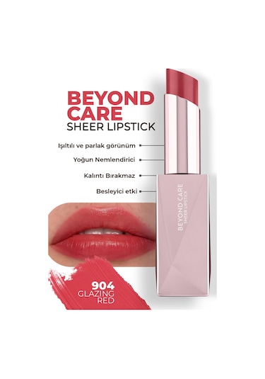 Alix Avien Beyond Care Sheer Lipstick 904 Glazing Red Yoğun Nemlendirici Besleyici Etki Parlak Ruj