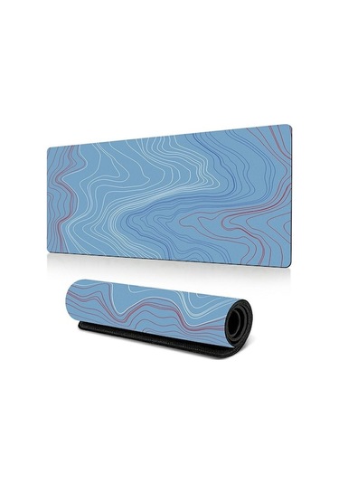 Cbtx 300 X 600 X 3mm Soyut Desenli Kauçuk Mouse Pad Kaymaz Büyük Mouse Mat - Stil H Stil H