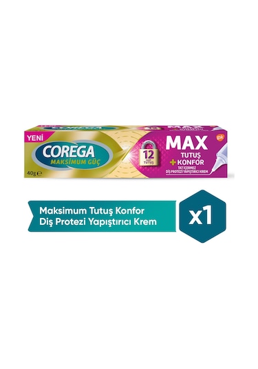 Corega Yastık Konforu Diş Protezi Yapıştırıcı Krem 40 G