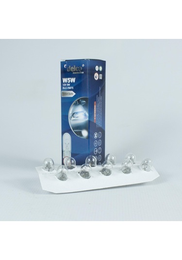 Delco U.s.a W5w Dipsiz Ampul T10 Halogen 12 Volt 10 Adet
