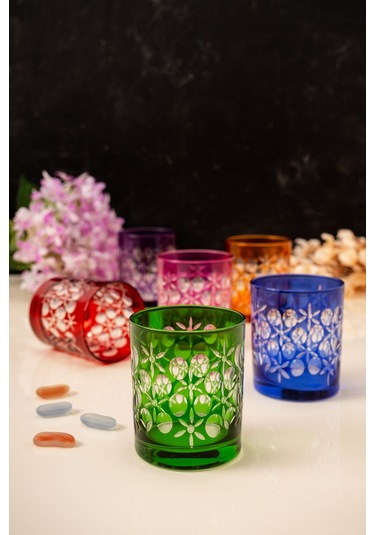 Mest Lbr 316 6 Renk 6 Kişilik Kahve Yanı Su Bardağı Seti Özel Kesim 280 Cc 6 Renk