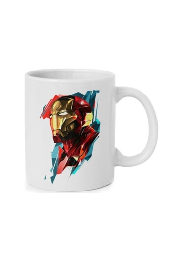 Iron Man Demir Adam Baskılı Kupa Bardak Beyaz
