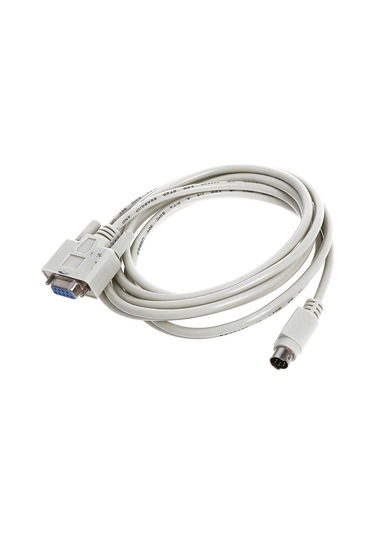Plc Dvp Serisi İçin Db 9-pin - 8p Mini Din Rs232 İndirme Kablosu Beyaz 3m - Dcpcab215