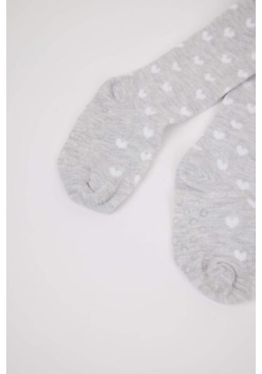 Defacto Kız Bebek Dikişsiz 2'li Pamuklu Külotlu Çorap D2493A5NSKR1 Çok Renkli