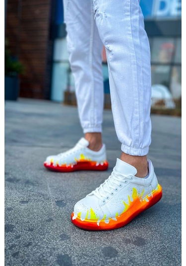 Ch254 Cbt Pittura Erkek Ayakkabı 535 Kırmızı Alev Çok Renkli