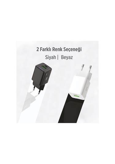 Bix BX2P30G GaN 30W Çift Portlu Şarj Cihazı Siyah