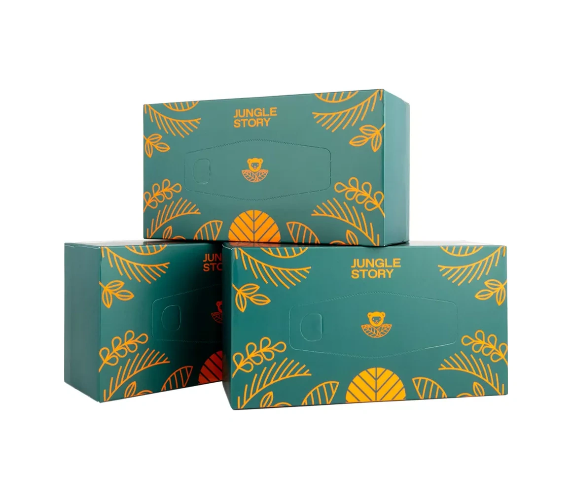 Jungle Story Karton Kutuda Bambu Kağıt Peçeteler 3'lü Paket. 215441061 Bej