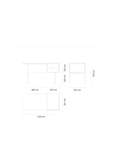 Enza Home Kalinsta Çalışma Masası - Siyah