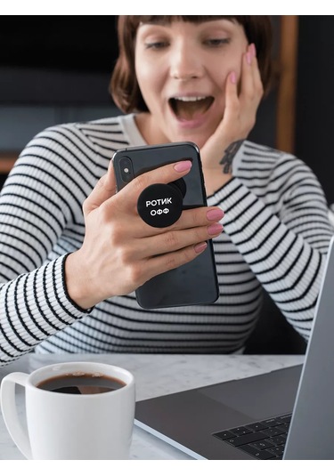 Gpg Telefon İçin Popsocket, Popsocket. Popsocket Siyah Ağız Kapalı 200700627