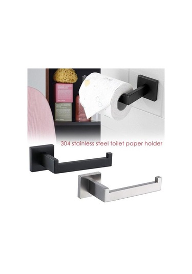 Tuvalet Kağıdı Asılı Tutucu Duvara Montaj Doku Rulo Askı Mat Banyo Organizatör Raf Mutfak Kağıt Tutucular Banyo Malzemeleri Kağıt Tutucular Siyah 16.5 x 12.2 x 11.2 CM