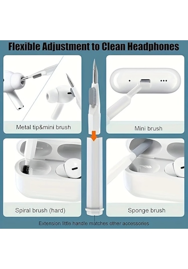 Elmpaly Beyaz 20si 1 Arada Çok Amaçlı Temizleme Seti Elektronik Cihazlar Klavye Fırçası Kulaklık Temizleme Kiti