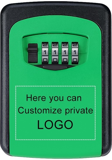 Sones Duvara Asılan Anahtar Saklama Kutusu Metal 4 Haneli Şifre Kilidi Yeşil