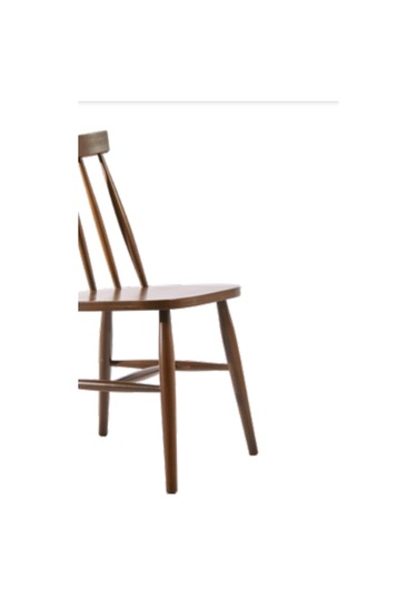 Bengimobilya Sandalye Zus204 Çıtalı Sırtlık Model Parlak Ceviz Boya Ahşap Kayı