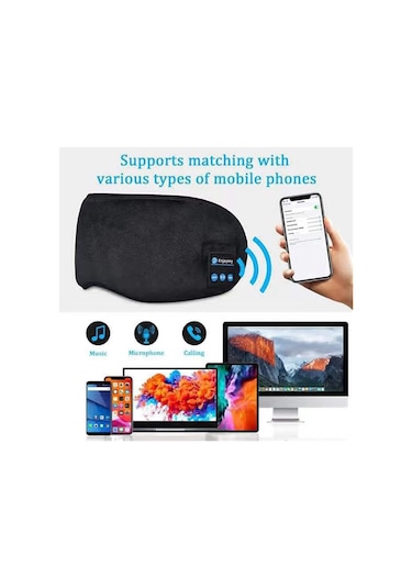 Teltree Kırmızı Bluetooth Göz Maske Kulaklığı - Akıllı Kablosuz Müzik/arama, 3d Ses, Uyku Için Işık Engelleme, Konforlu Ve Nefes Alır
