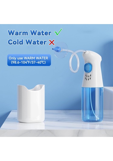 Moveevo Ev İçin Manuel Kulak Yıkama Aleti - Akışı Kontrol Ederek Yumuşakca Kulak Mumu Ve Atık Temizliği, Ev İçi Kulak Bakımı İçin Pratik Ve Hijyenik Beyaz