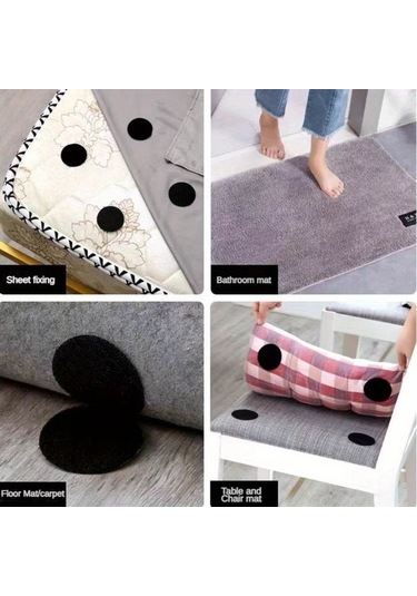 Willowhaven 20 Parça Siyah Beyaz Çift Taraflı Yapışkanlı 6cm Tutturucu