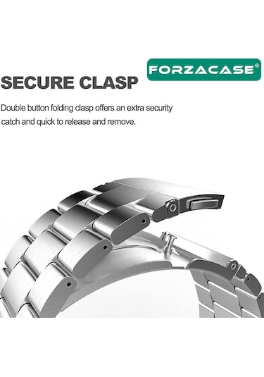 Forzacase Huawei Watch Gt 5 46mm İçin Metal Kordon Kayış - Fc141 Gümüş