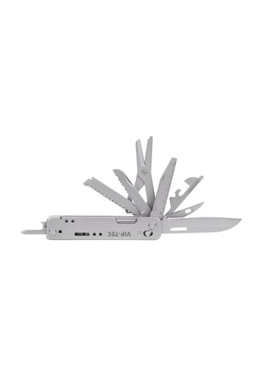 Vip-tec Vt875194 13 Parça Multifonksiyonel Çakı/multitool Gri