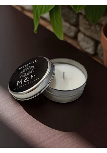 Myhand Soyawax Gümüş Teneke Amour Eternal Esans Kokulu Mum 60 Gr Gümüş
