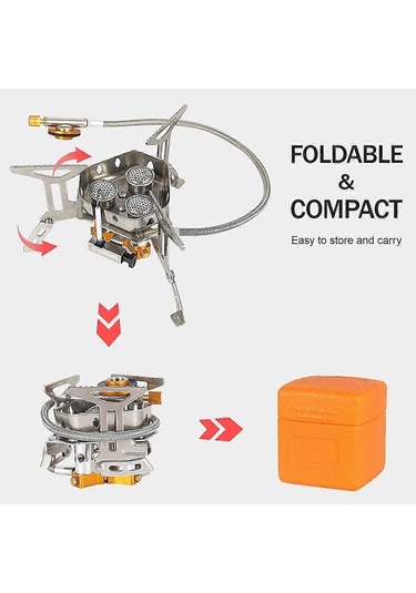 Tomshoo 5800w Katlanabilir Kamp Gazlı Ocak 3 Brülör Piezo Ateşleme Hafif Rüzgar Geçirmez Sırt Çantası Ocak Kamp Yürüyüş İçin Açık Hava Yemek Pişirme Ocağı Çok Renkli