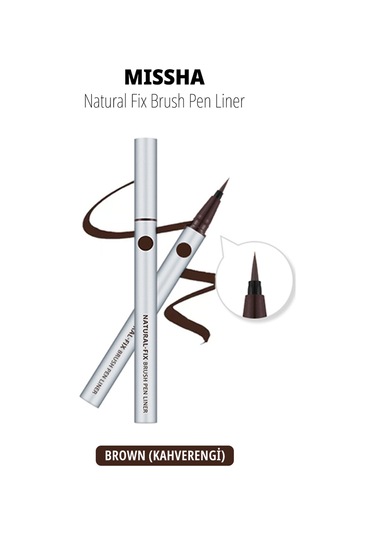 Missha Eyeliner Natural Fix Brush Pen Liner 2 Brown
