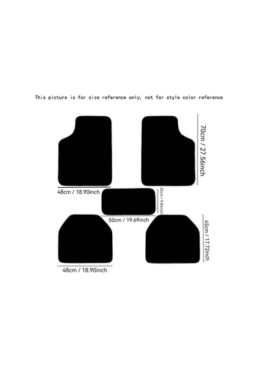 Xuweiwei 5 Parça Toyota Camry 2015-2017 Universal Araç Paspası Siyah Kaymaz Dayanıklı