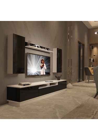 Decoraktiv Trendstyle 5220ds Slm Tv Ünitesi Tv Sehpası Beyaz - Siyah