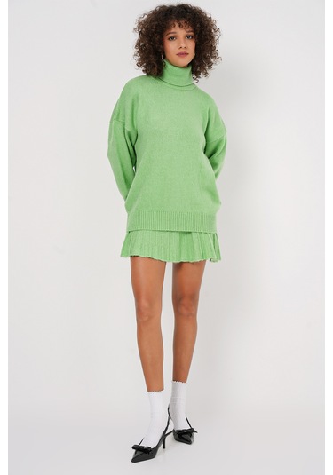 Bigdart 15891 Kazak Etek Triko İkili Takım - E. Yeşil