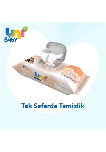 Uni Baby Aile Islak Havlu Mendil 90x9 810 Yaprak
