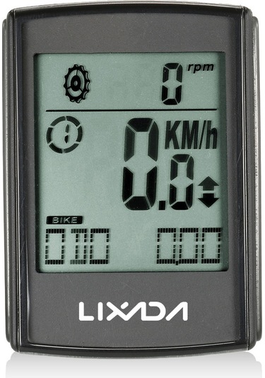 Lixada Büyük Ekran Kablosuz Bisiklet Bilgisayarı Siyah