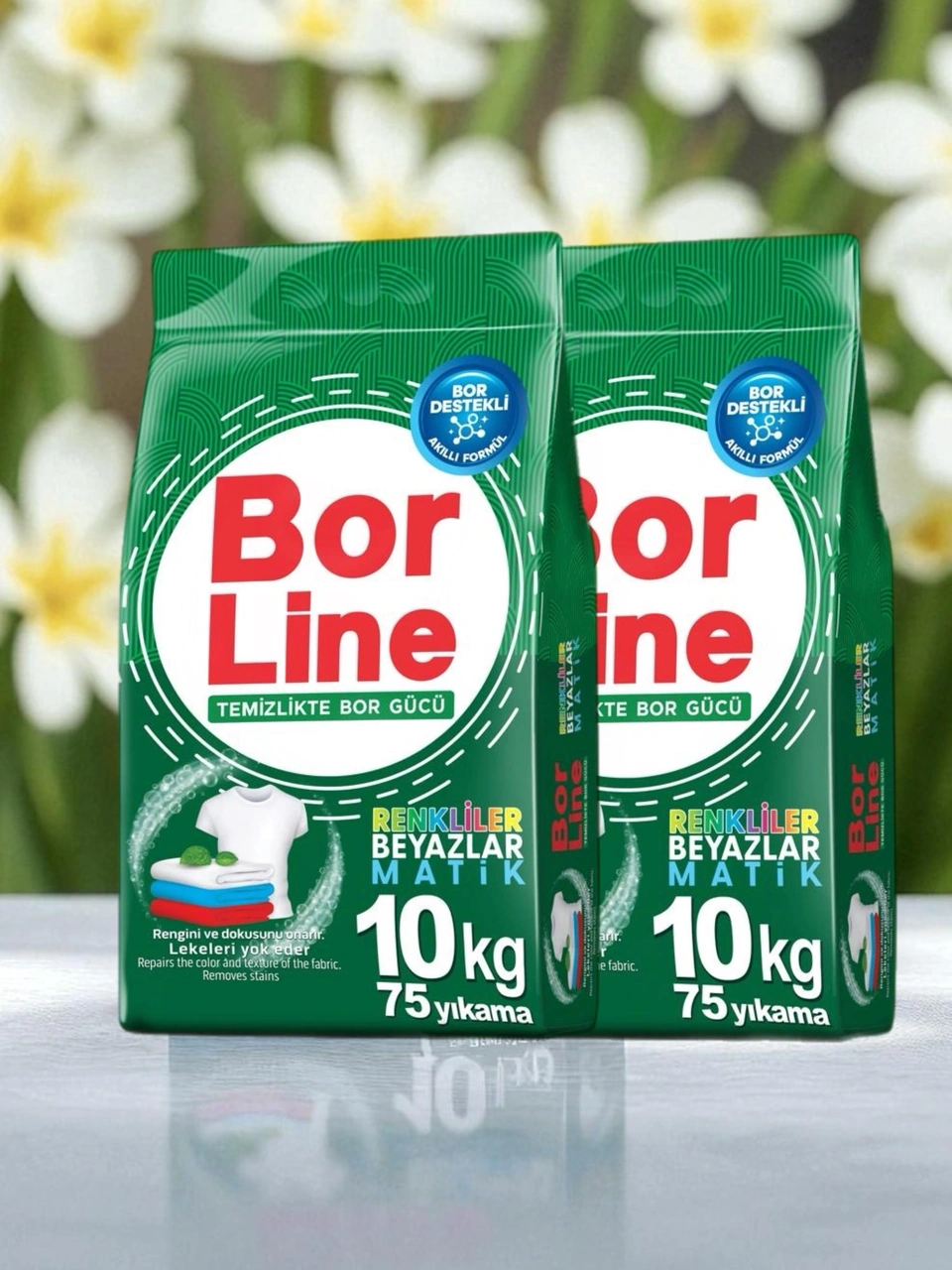 Borline 2 Adet 10 Kg Renkliler İçin Toz Deterjanı