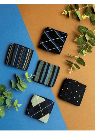 Nosko 5 Çift Uzun Yırtmaçlı Çoraplar 29425142 Mavi