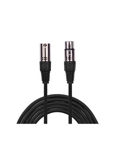 5 Metre Xlr Mikrofon Kablosu, Erkekten Dişiye Siyah Ses Kablosu, Profesyonel Ses İletimi