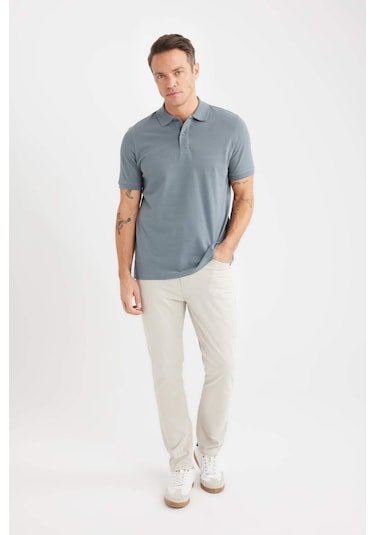DeFacto %100 Pamuk Regular Fit Polo Yaka Kısa Kollu Basic Düz Pike Kumaş Tişört C1293AX25SPGR314 DeFacto %100 Pamuk Regular Fit Polo Yaka Kısa Kollu Basic Düz Pike Kumaş Tişört C1293AX25SPGR314