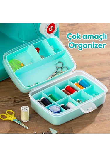 Porsima 1192-1 Premium 12 Bölmeli Çok Amaçlı Organizer Saklama Ka Yeşil