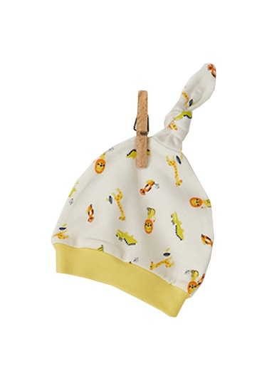 Andywawa Erkek Bebek Hayvan Motifli 0-3 Ay Hastane Çıkış Seti AC2 Çok Renkli