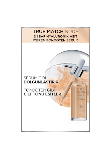 L'Oreal Paris True Match Nude Fondöten Serum 2 3 Light 31 ML