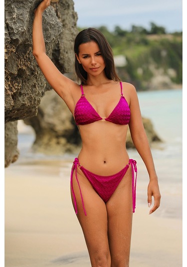 Olympos Mor Dolgusuz Üçgen Bikini Takım Mor