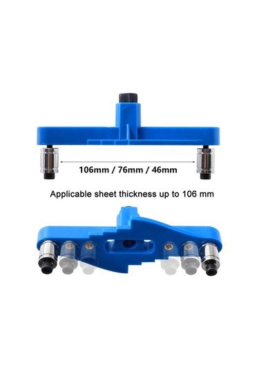 Sones Kendin Yap Ahşap İşleme Delik Bulucu Kendiliğinden Merkezlenen İşaretleyici, Model: Mavi Matkap Ucu